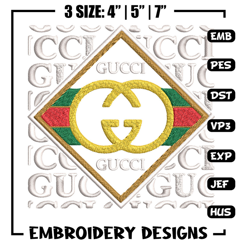 Gucci design Embroidery Design, Gucci Embroidery, Brand Embroidery, Logo shirt, Embroidery File, Digital download.jpg