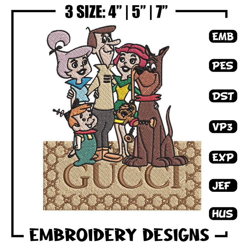 Gucci Jetsons Embroidery design, Gucci Jetsons Embroidery, cartoon design, Embroidery File, Gucci logo, Instant download.jpg