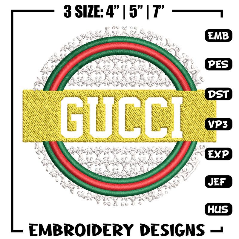 Gucci logo Embroidery Design, Gucci Embroidery, Brand Embroidery, Logo shirt, Embroidery File, Digital download.jpg