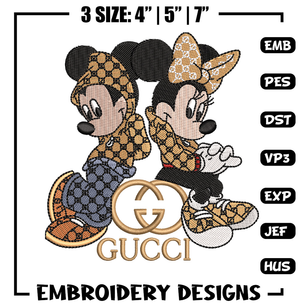 Gucci Mickey And Minnie Embroidery design, Disney Embroidery, Disney design, Embroidery File, Digital download..jpg