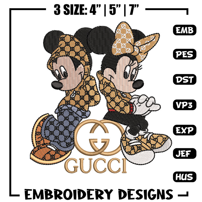 Gucci Mickey And Minnie Embroidery design, Disney Embroidery, Disney design, Embroidery File, Digital download..jpg