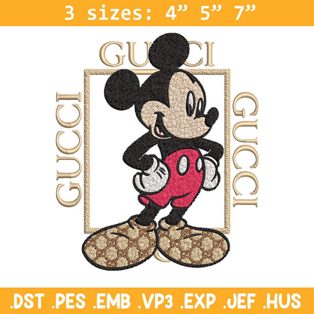 Gucci Mickey Mouse Embroidery design, Gucci Embroidery, Disney design, Embroidery File, cartoon shirt, Instant download..jpg