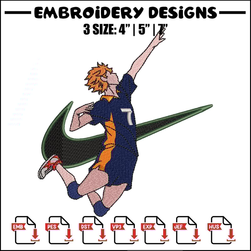 Hinata Shouyou Nike embroidery design, haykiuu embroidery, Nike design, anime design, anime shirt, Digital download.jpg