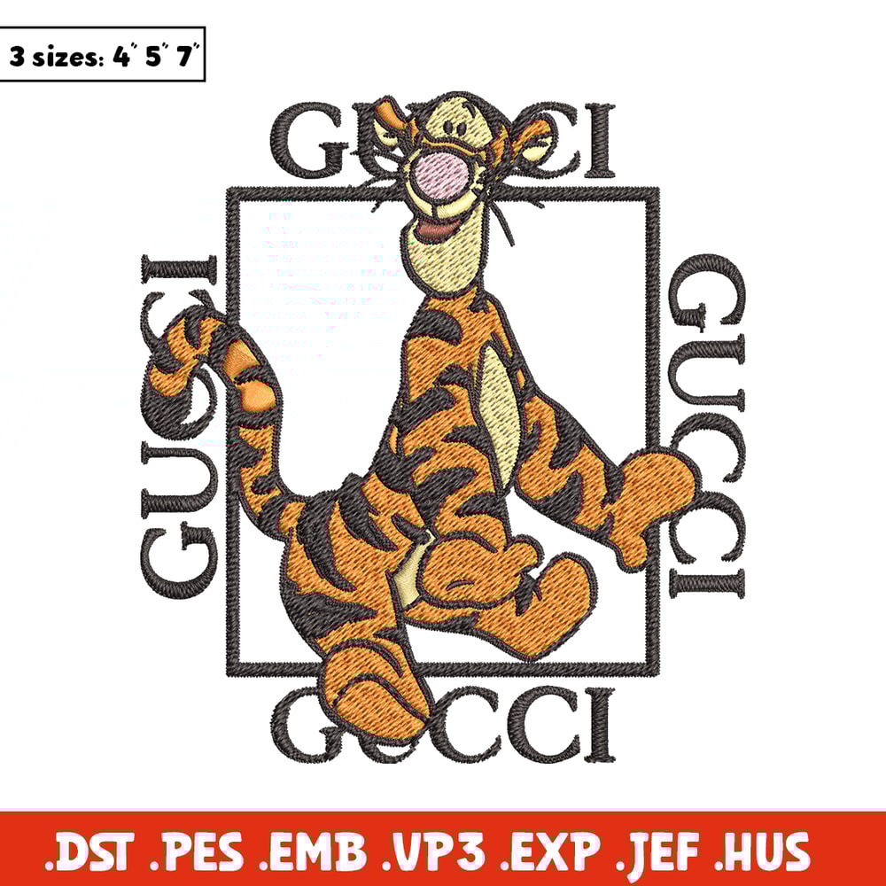 Gucci Tiger Embroidery design, winnie the pooh cartoon Embroidery, cartoon design, Embroidery File, Instant download..jpg
