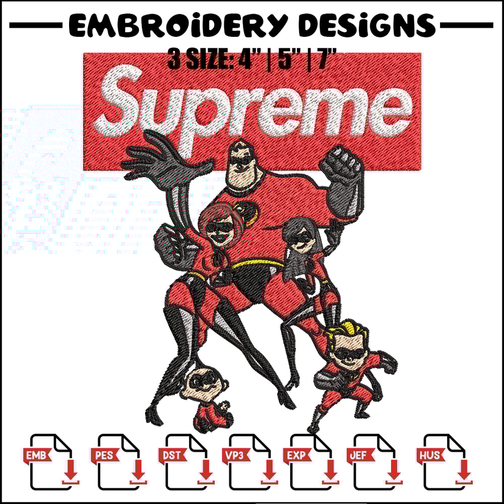 Incredibles supreme logo Embroidery design, supreme cartoon Embroidery, logo design, Embroidery File, Instant download..jpg