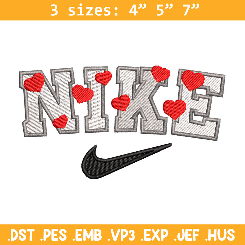 Heart nike embroidery design, Heart embroidery, Nike design, Embroidery shirt, Embroidery file,Digital download.jpg