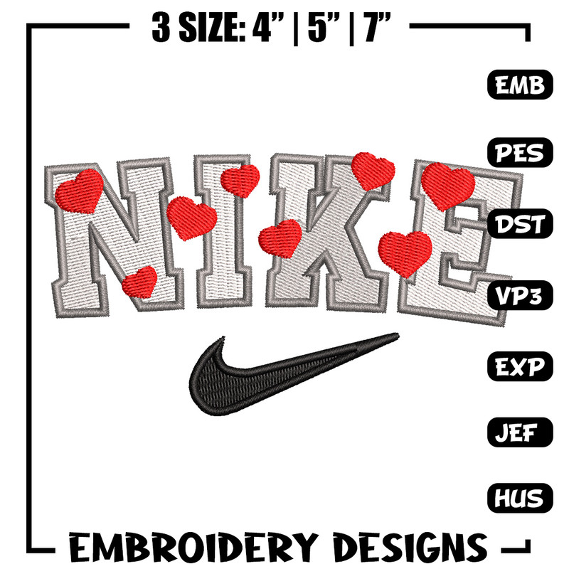 Heart nike embroidery design, Heart embroidery, Nike design, Embroidery shirt, Embroidery file,Digital download.jpg