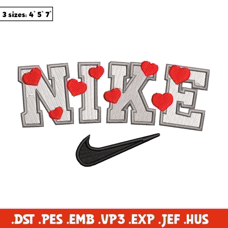 Heart nike embroidery design, Heart embroidery, Nike design, Embroidery shirt, Embroidery file,Digital download.jpg