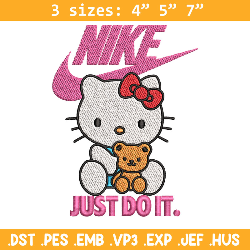 Hello kitty Nike Embroidery design, Hello kitty Embroidery, Nike design, Embroidery file, cartoon logo. Instant download.jpg