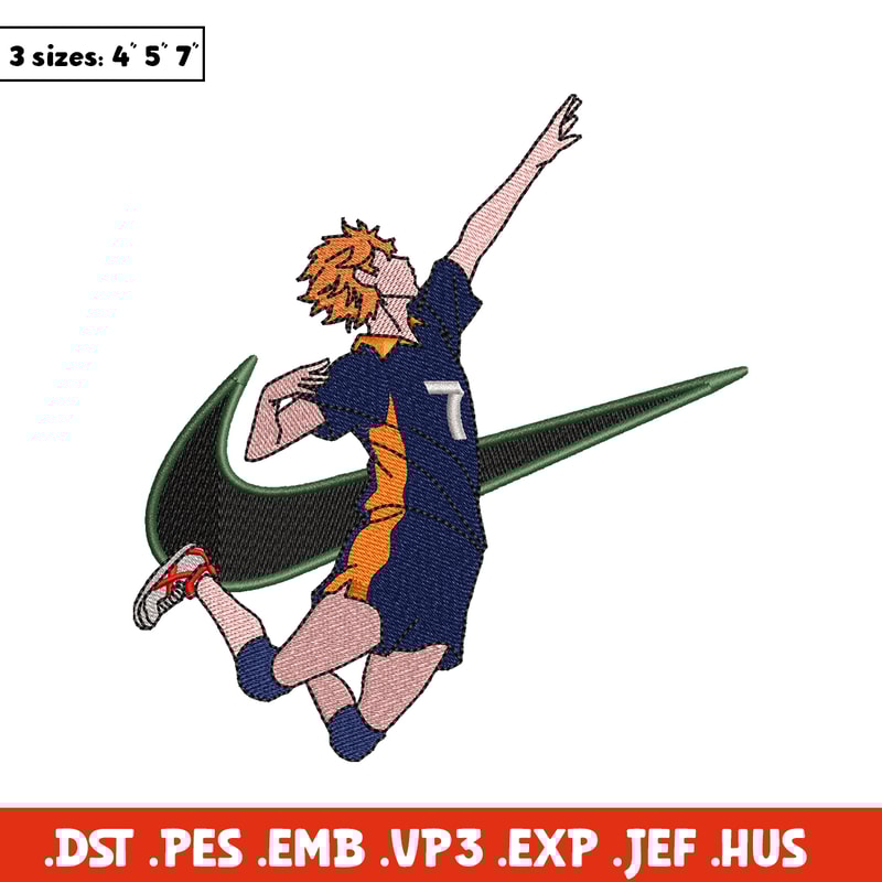 Hinata Shouyou Nike embroidery design, haykiuu embroidery, Nike design, anime design, anime shirt, Digital download.jpg