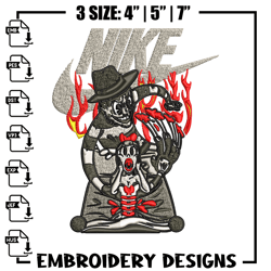 Horror cartoon Nike Embroidery design, cartoon Embroidery, Nike design, Embroidery file, logo shirt, Instant download.