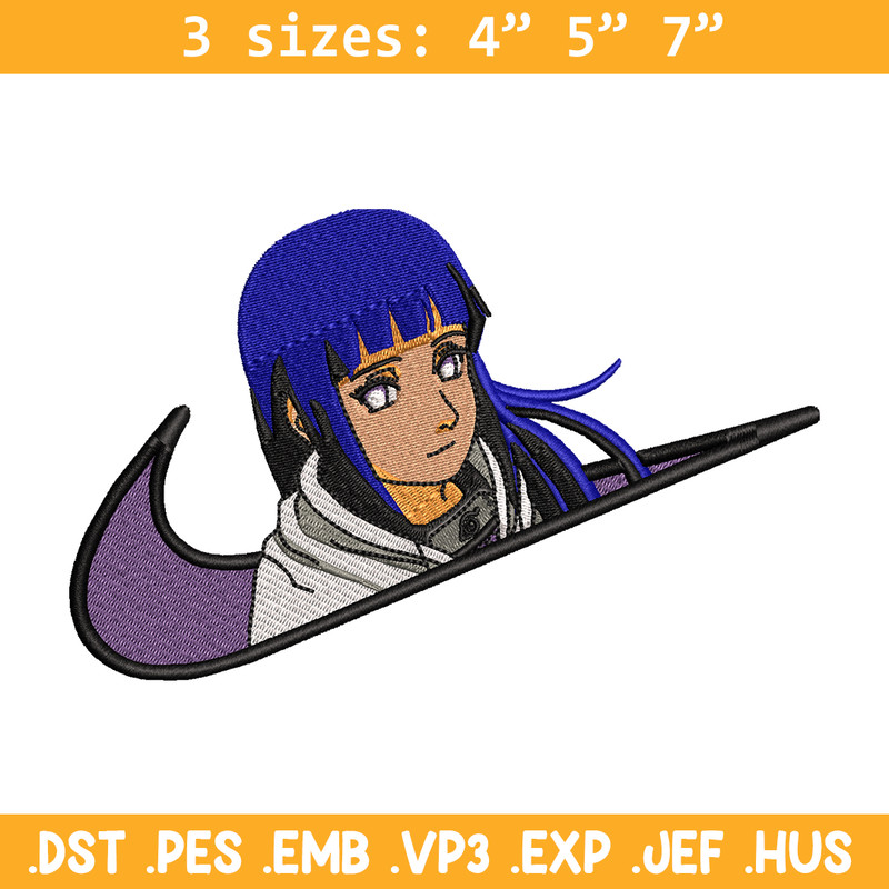 Hyuga Hinata Nike embroidery design, Naruto embroidery, nike design, anime design, anime shirt, Digital download.jpg
