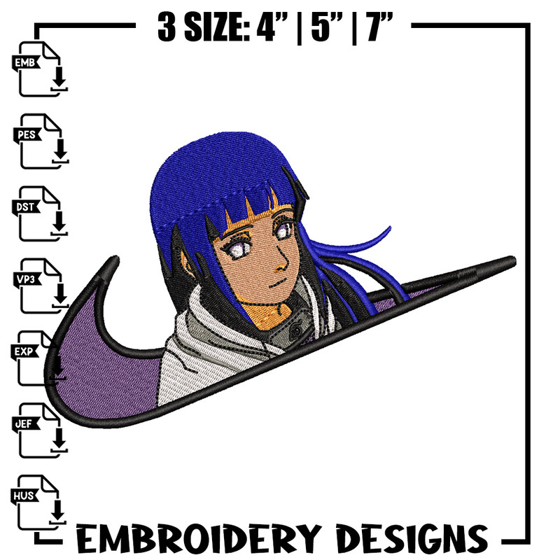Hyuga Hinata Nike embroidery design, Naruto embroidery, nike design, anime design, anime shirt, Digital download.jpg