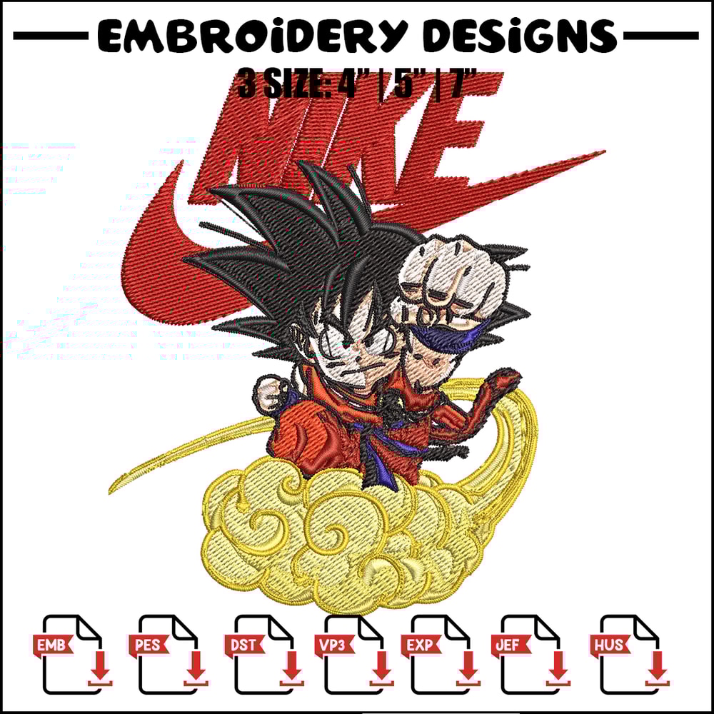 Kid Goku magic cloud Nike Embroidery design, Dragon ball Embroidery, Nike design, Embroidery file, Instant download..jpg