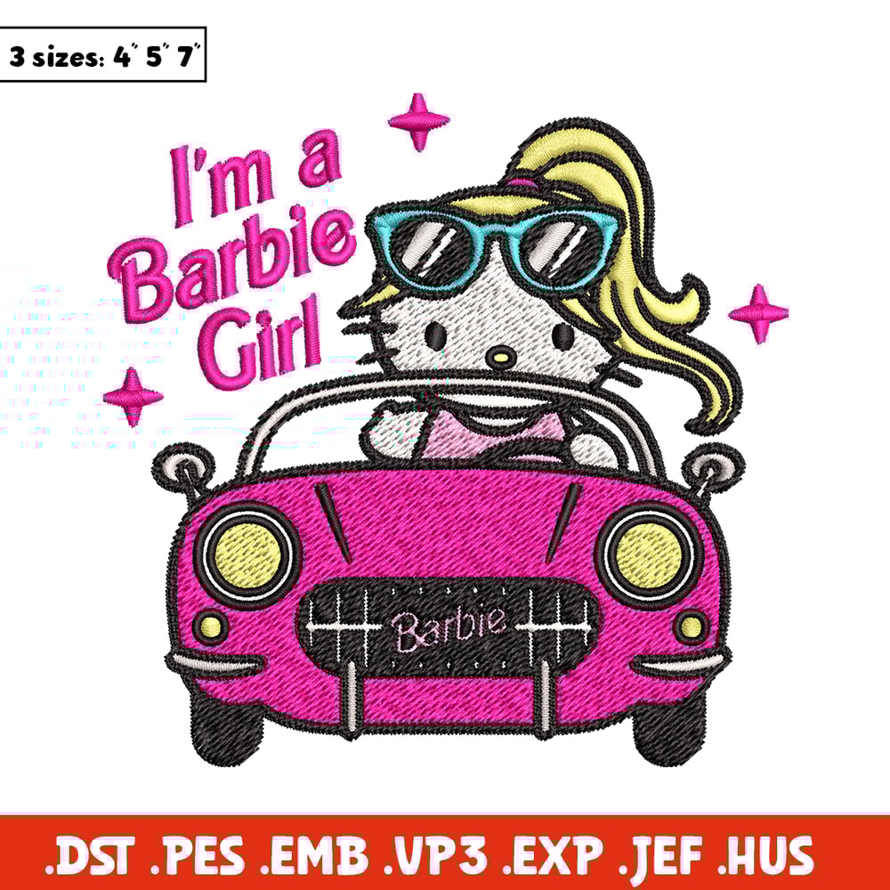 I'm a barbie girl Embroidery design, Barbie logo Embroidery, logo design, Embroidery File, logo shirt, Digital download..jpg