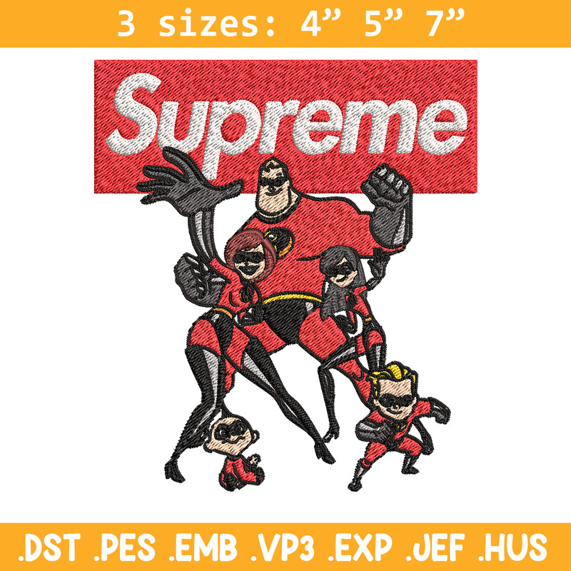 Incredibles supreme logo Embroidery design, supreme cartoon Embroidery, logo design, Embroidery File, Instant download..jpg