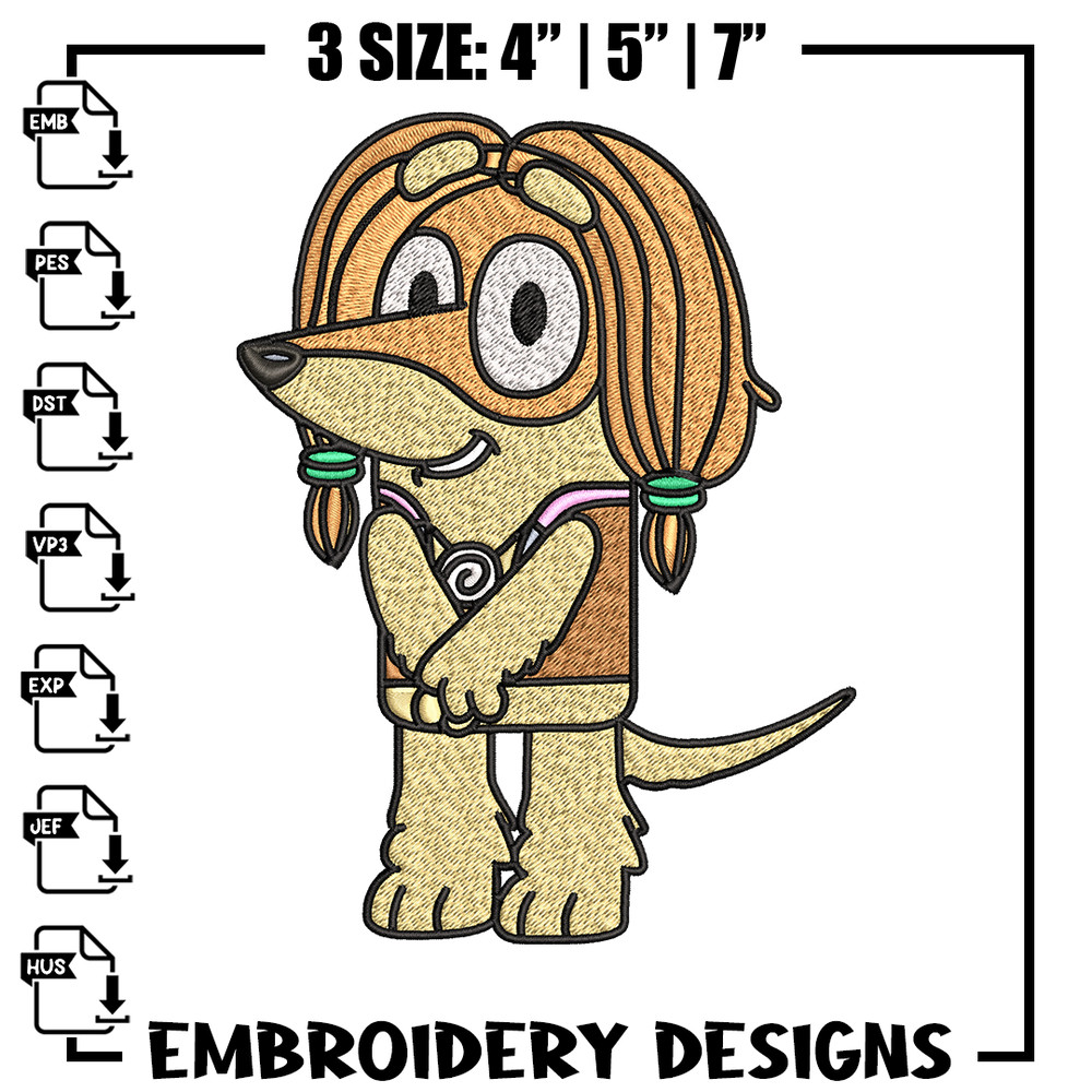 Indy Bluey Embroidery, Bluey cartoon Embroidery, Embroidery File, cartoon design, cartoon shirt, Digital download..jpg