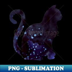Galaxy cat peeking Painting Wall Poster Watercolor - Instant Sublimation Digital Download - Stunning Sublimation Graphics