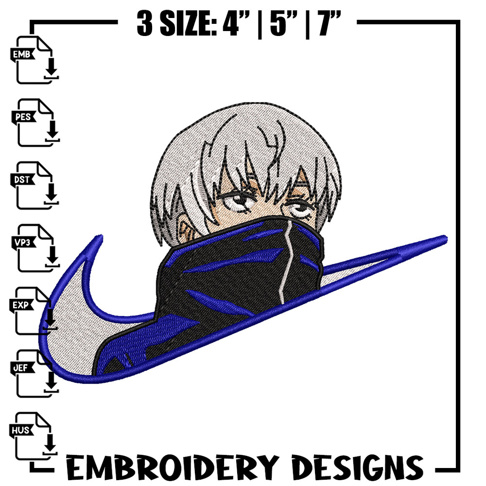 Inumaki Nike embroidery design, Jujutsu Kaisen embroidery, Nike design, anime design, anime shirt, Digital download.jpg