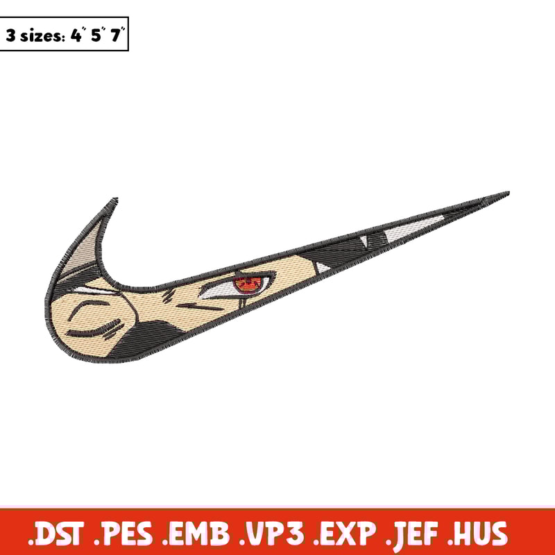 Kakashi Hatake eyes Nike embroidery design, Naruto embroidery, nike design, anime design, anime shirt, Digital download.jpg