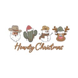 howdy christmas western santa catus svg cricut files