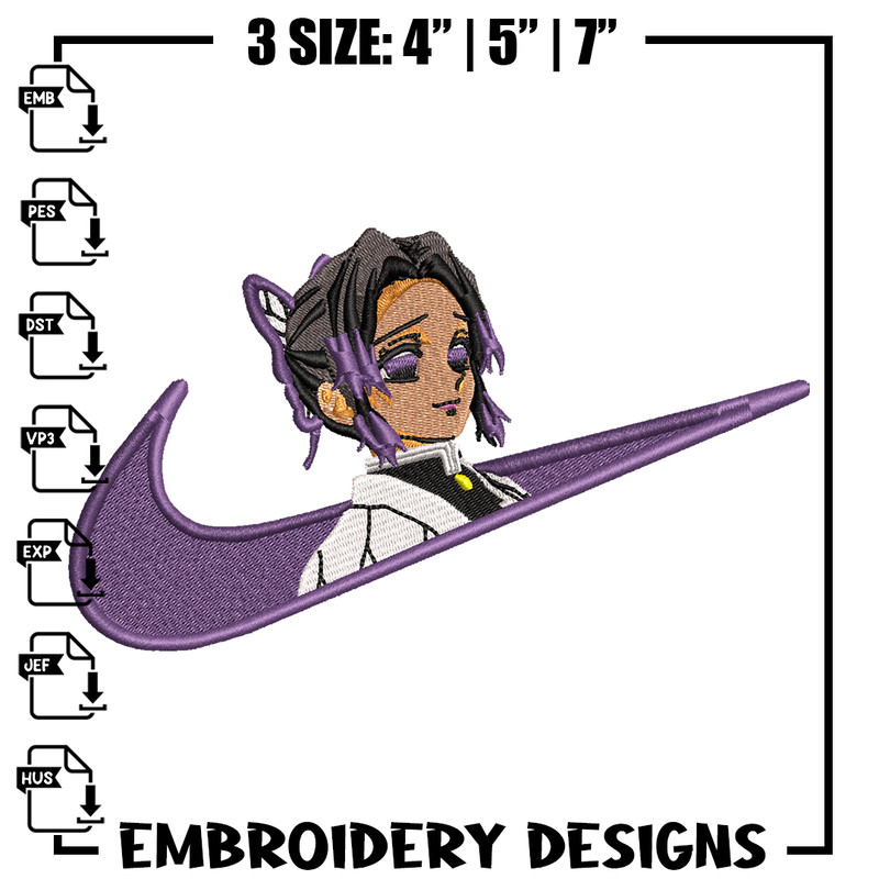 Kochou Shinobu Nike embroidery design, Kimetsu no Yaiba embroidery, Nike design, anime design, Digital download.jpg