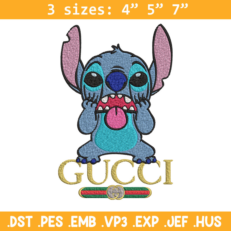 Logo Gucci Stitch Embroidery design, Disney Embroidery, Disney design, Embroidery File, cartoon shirt, Digital download..jpg