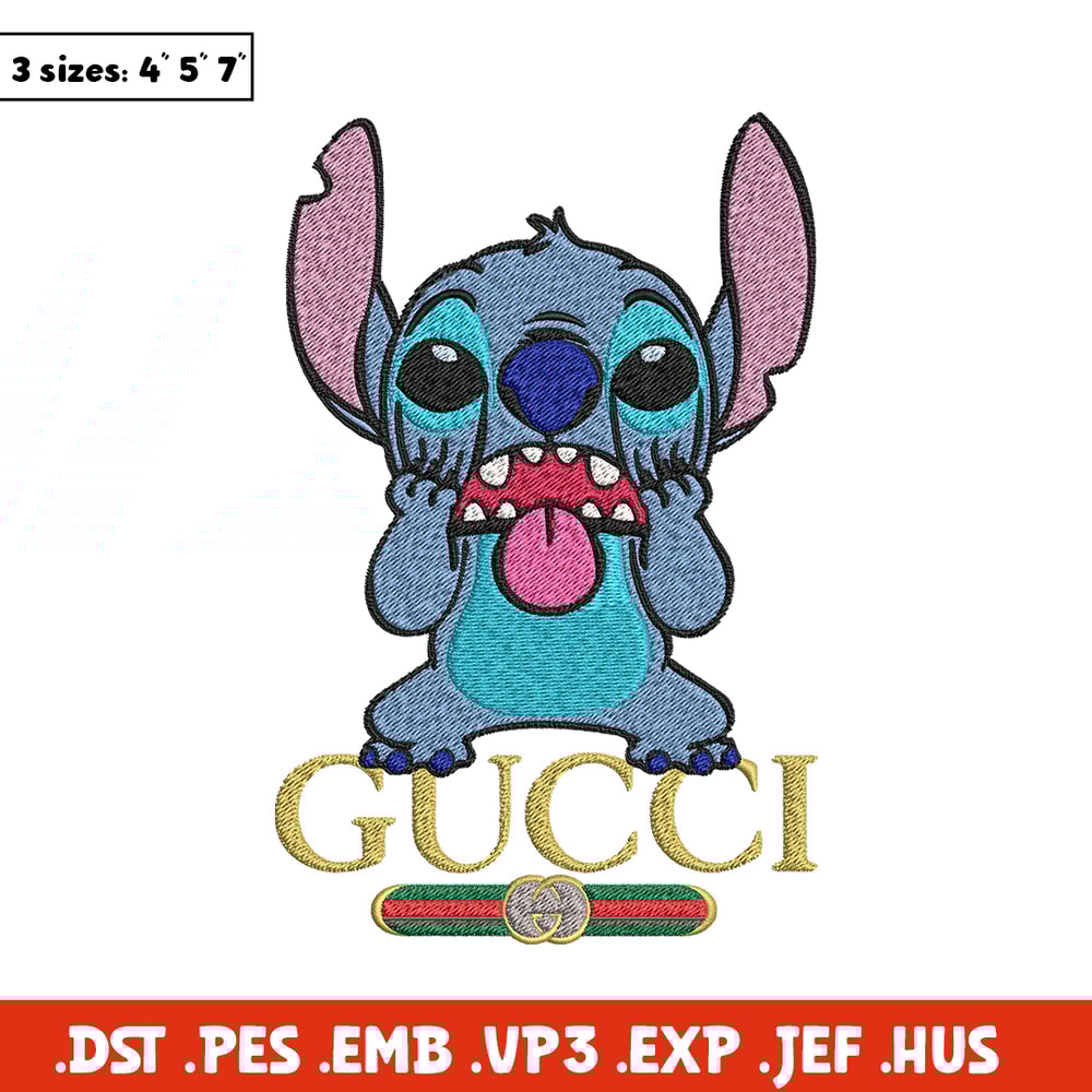 Logo Gucci Stitch Embroidery design, Disney Embroidery, Disney design, Embroidery File, cartoon shirt, Digital download..jpg