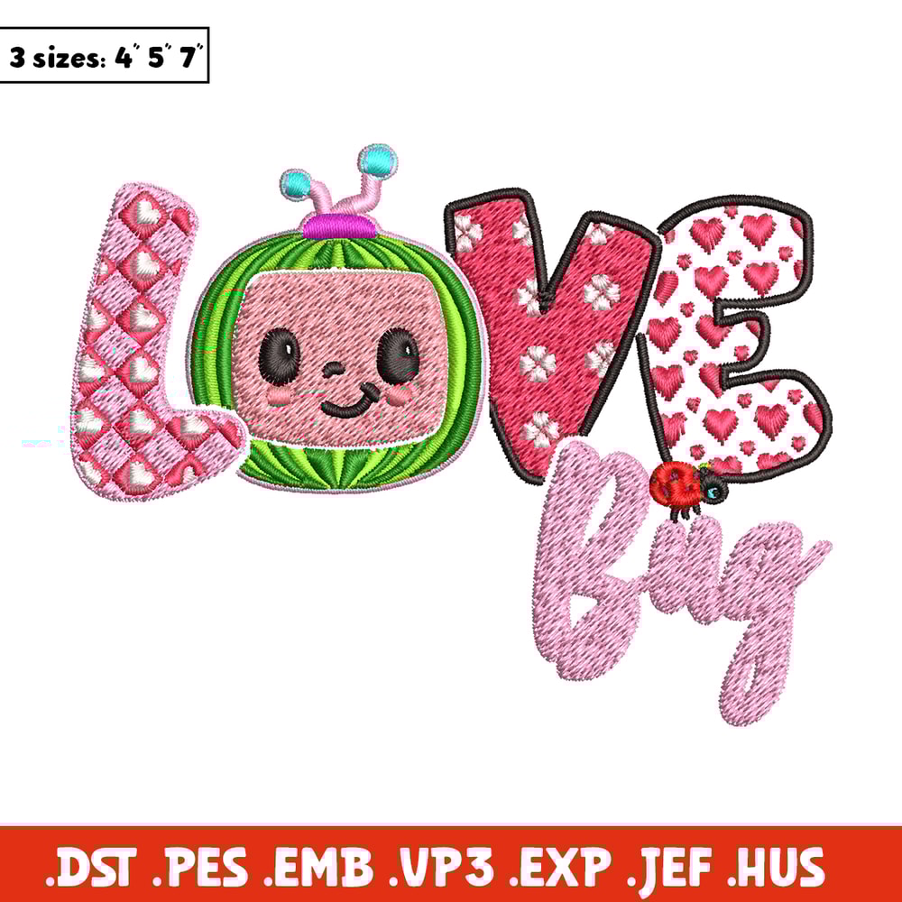 Love bug logo Embroidery design, Love bug logo Embroidery, logo design, Embroidery File, logo shirt, Digital download..jpg