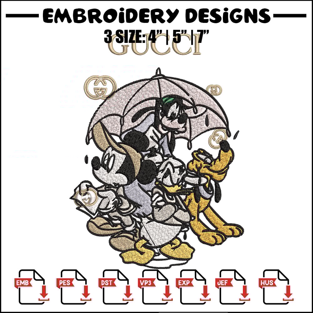 Mickey friends Embroidery Design, Gucci Embroidery, Brand Embroidery, Logo shirt, Embroidery File, Digital download.jpg