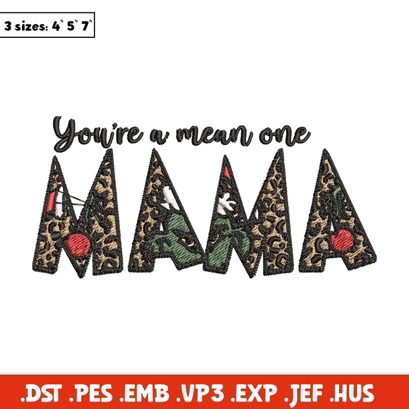 Mama Grinch Embroidery design, Mama Grinch Embroidery, logo design, Embroidery File, logo shirt, Instant download..jpg