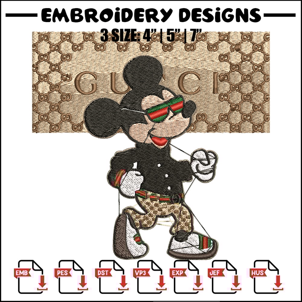 Mickey gucci Embroidery Design, Gucci Embroidery, Embroidery File, Logo shirt,Sport Embroidery, Digital download.jpg