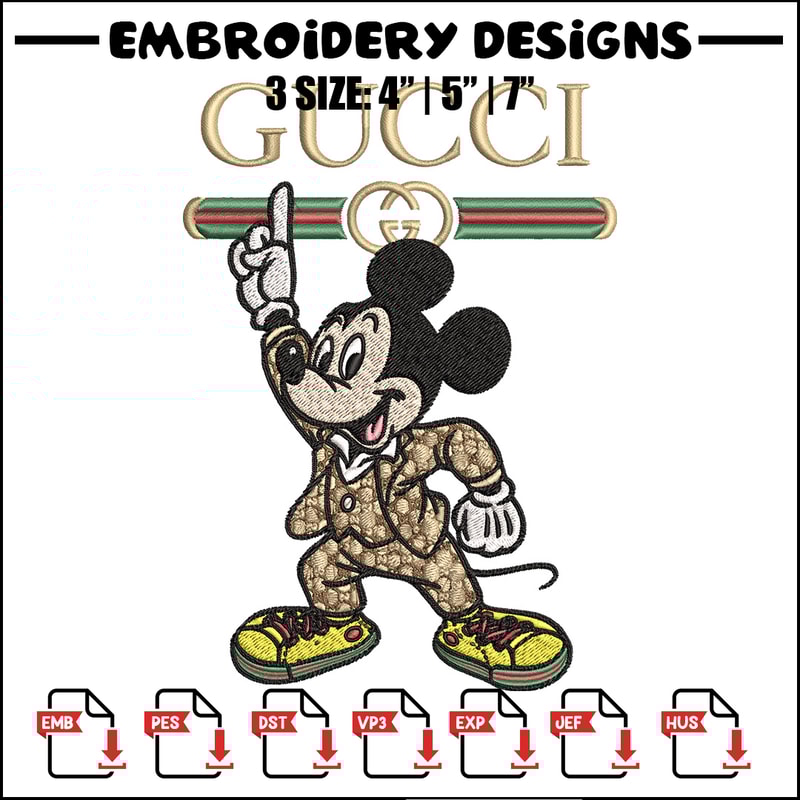 Mickey gucci Embroidery Design, Gucci Embroidery, Embroidery File,Logo shirt, Sport Embroidery, Digital download.jpg