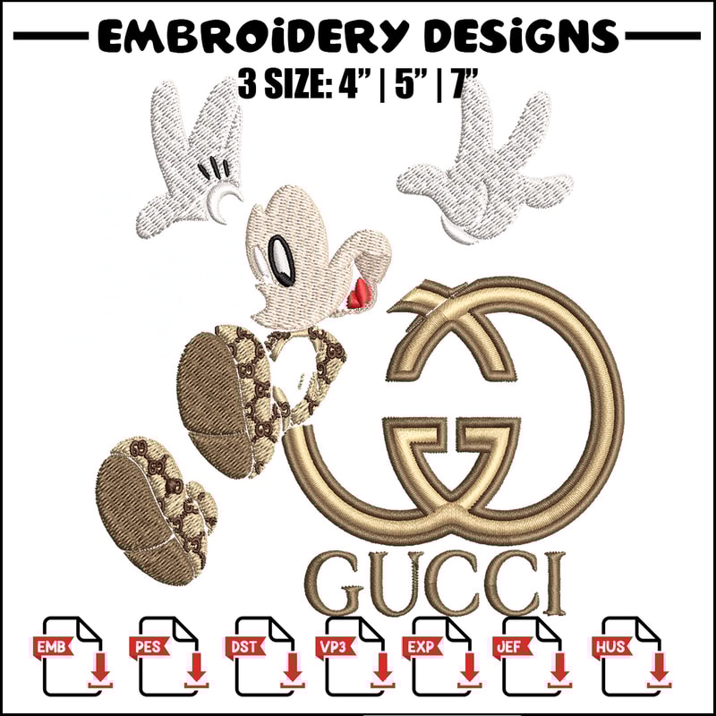 Mickey gucci Embroidery Design, Mickey Embroidery, Embroidery File, Logo shirt, Sport Embroidery, Digital download..jpg