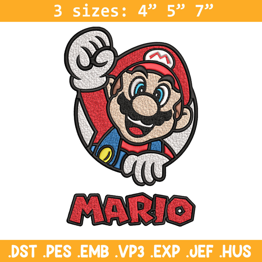 Mario Embroidery design, The Super Mario Bros Embroidery, Embroidery File, logo design, logo shirt, Digital download..jpg