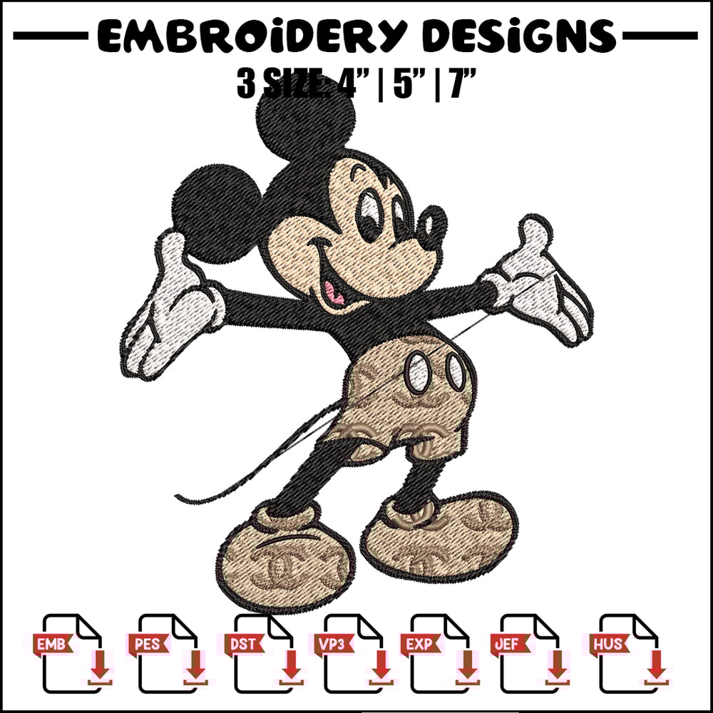 Mickey happy Embroidery Design, Gucci Embroidery, Brand Embroidery, Embroidery File, Logo shirt, Digital download.jpg