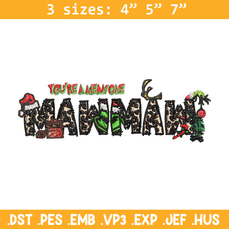 Maw Maw Ginch Christmas Embroidery design, Grinch Christmas Embroidery, Grinch design, Embroidery file, Digital download.jpg