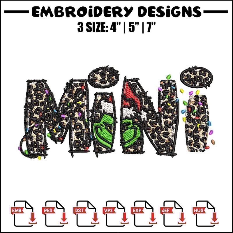 Mini Grinch christmas Embroidery design, Grinch Christmas Embroidery, Grinch design, Embroidery File, Digital download..jpg