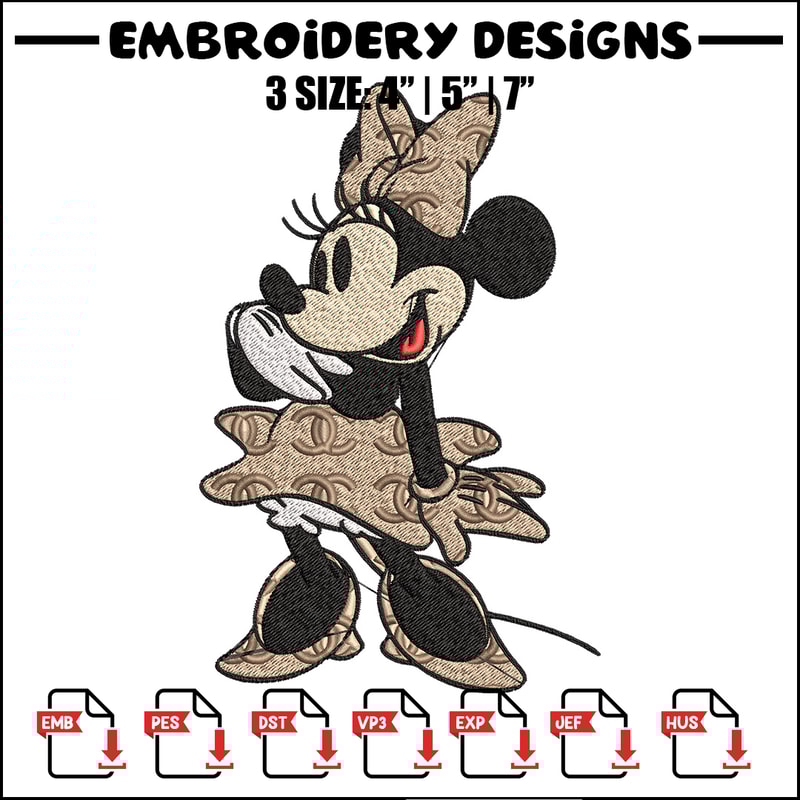 Minnie fun gucci Embroidery Design, Gucci Embroidery, Brand Embroidery, Logo shirt, Embroidery File, Digital download.jpg