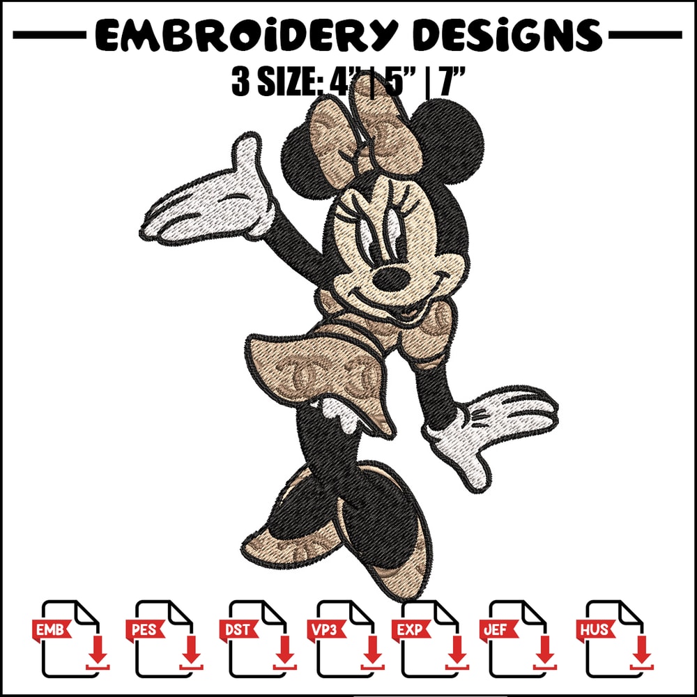 Minnie funny Embroidery Design, Gucci Embroidery, Brand Embroidery, Embroidery File, Logo shirt, Digital download.jpg