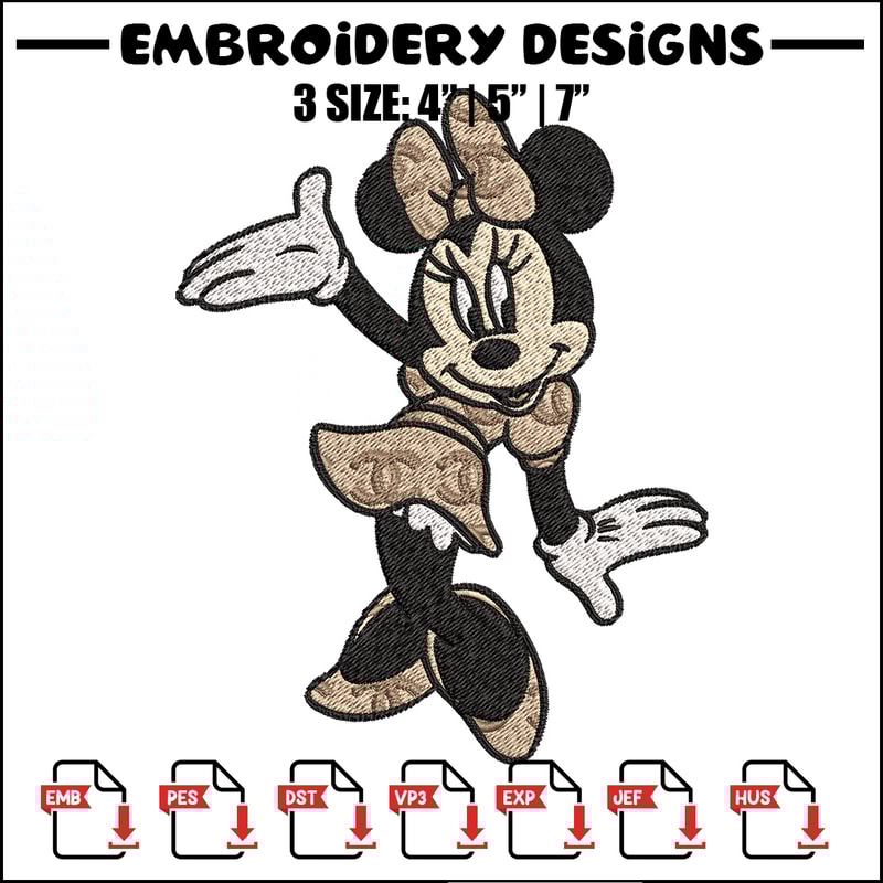 Minnie funny Embroidery Design, Gucci Embroidery, Brand Embroidery, Embroidery File, Logo shirt, Digital download.jpg