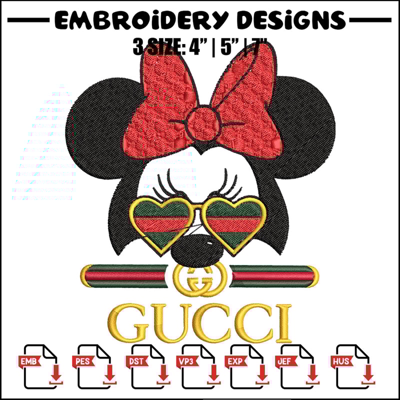 Minnie head Embroidery Design, Gucci Embroidery, Brand Embroidery, Logo shirt, Embroidery File, Digital download.jpg