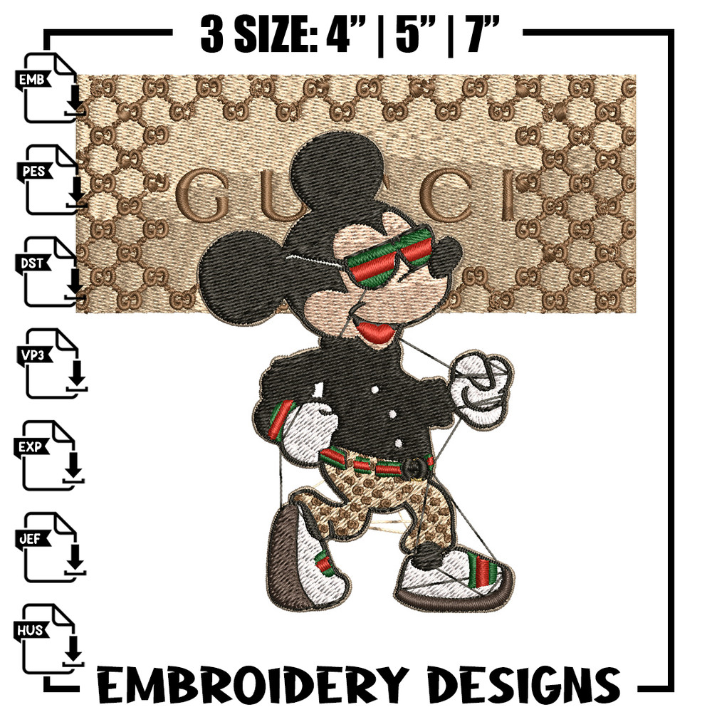Mickey gucci Embroidery Design, Gucci Embroidery, Embroidery File, Logo shirt,Sport Embroidery, Digital download.jpg