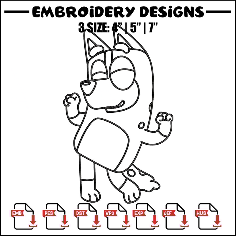 Mom Bluey Coloring Pages Embroidery, Bluey Embroidery, Embroidery File, cartoon design, cartoon shirt, Digital download..jpg