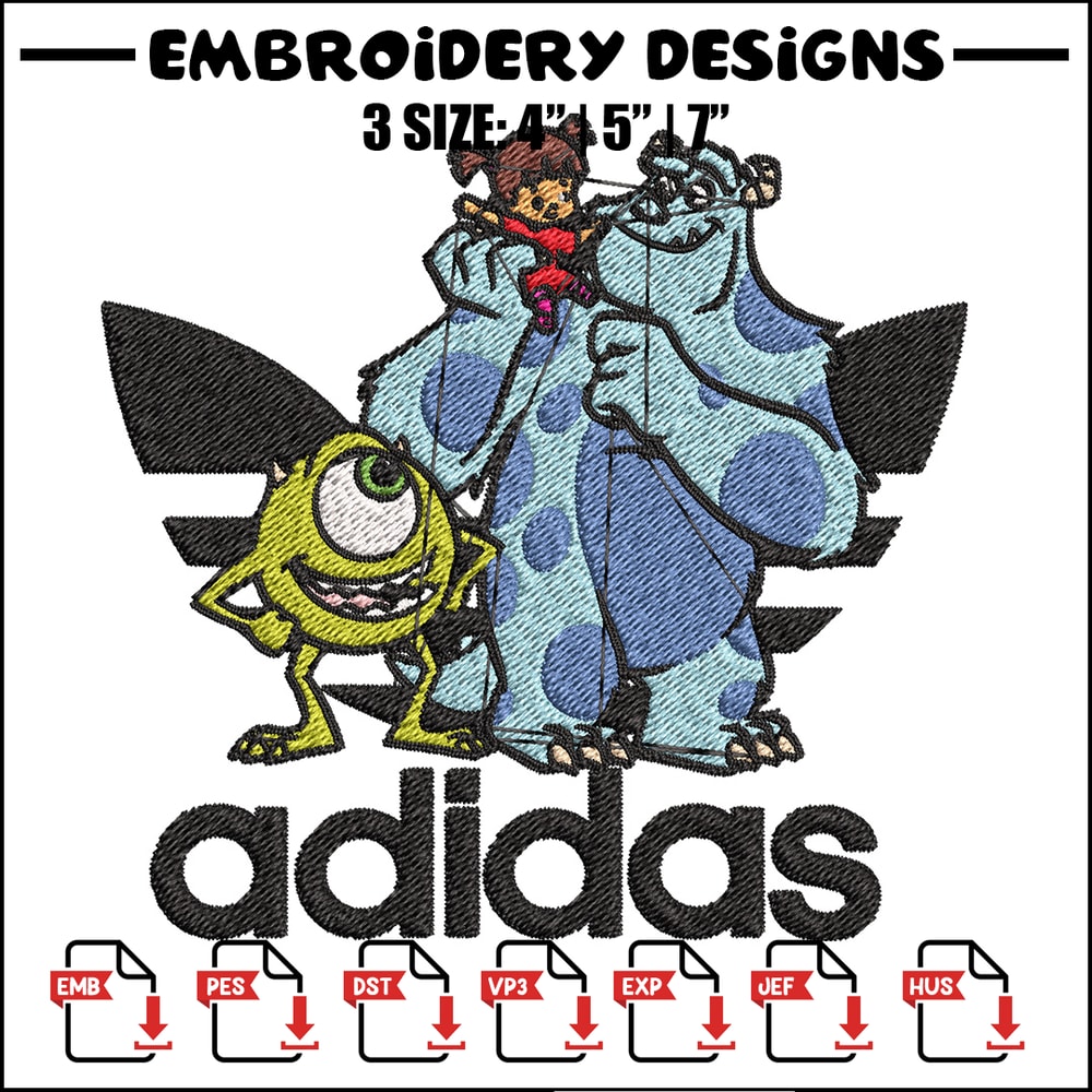 Monster disney Embroidery Design, Adidas Embroidery, Brand Embroidery, Embroidery File,Logo shirt,Digital download.jpg