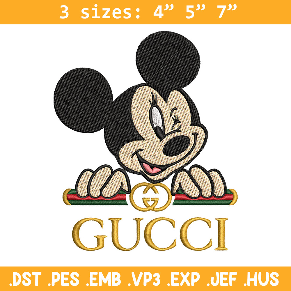 Mickey mouse gucci Embroidery Design, Gucci Embroidery, Embroidery File, Brand Embroidery, Logo shirt, Digital download.jpg