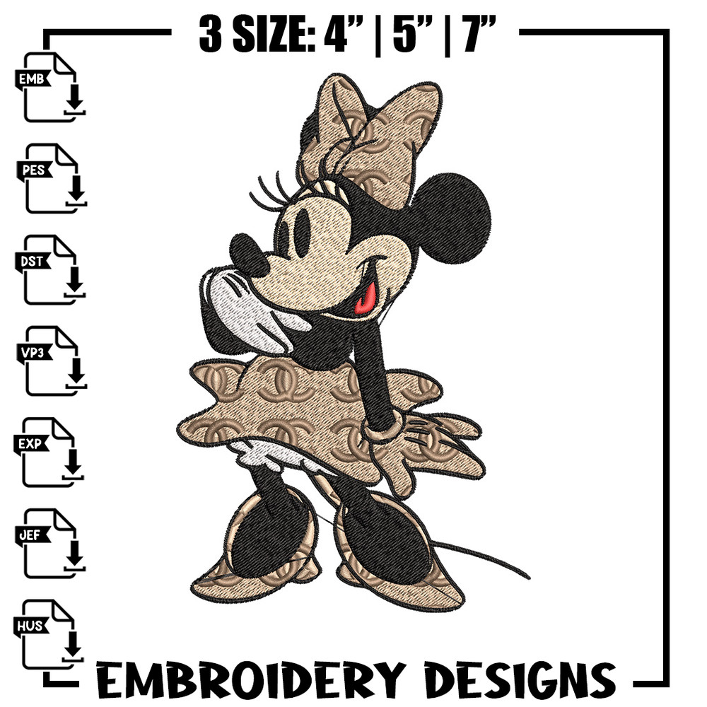 Minnie fun gucci Embroidery Design, Gucci Embroidery, Brand Embroidery, Logo shirt, Embroidery File, Digital download.jpg