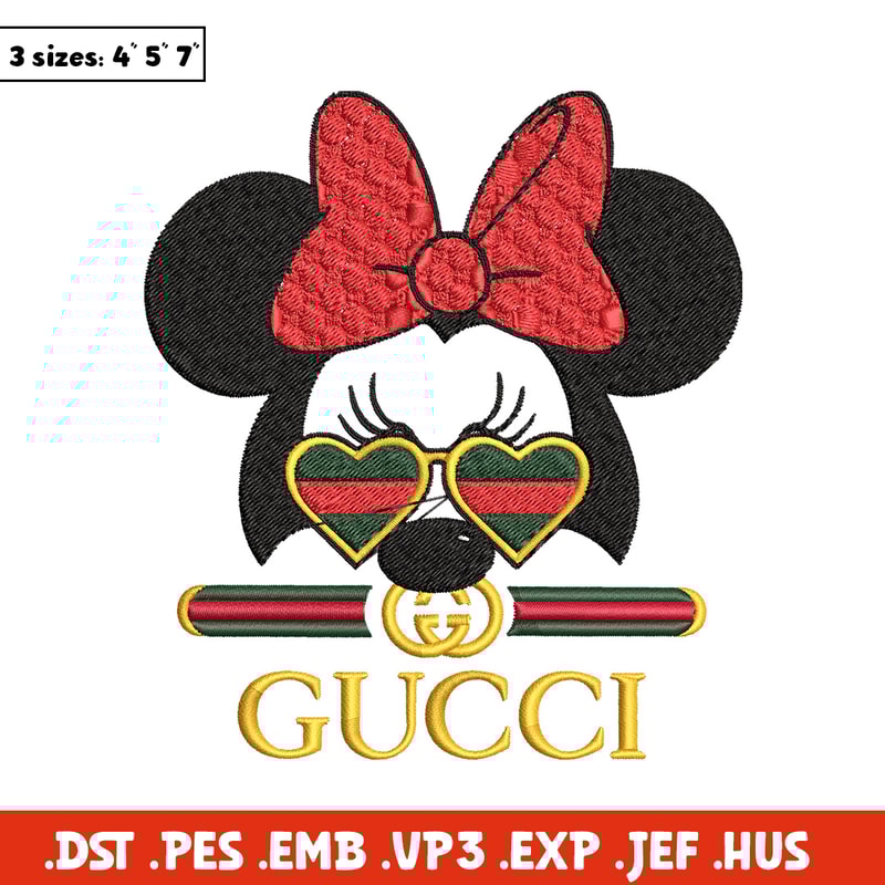 Minnie head Embroidery Design, Gucci Embroidery, Brand Embroidery, Logo shirt, Embroidery File, Digital download.jpg