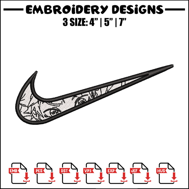 Nike anime eyes embroidery design, Anime embroidery, Nike design, Embroidery shirt, Embroidery file, Digital download.jpg