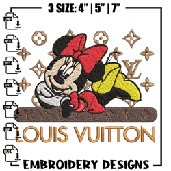 Minnie louis vuitton Embroidery Design, Lv Embroidery, Embroidery File, Brand Embroidery, Logo shirt, Digital download